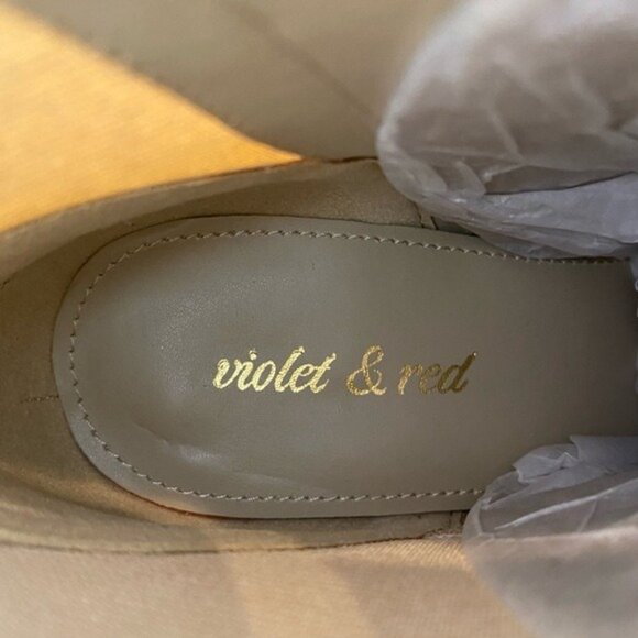 Beige Leather Boots Violet Red Loaded Suede Zip Stacked Heel Neutral Cottagecore - Picture 9 of 13